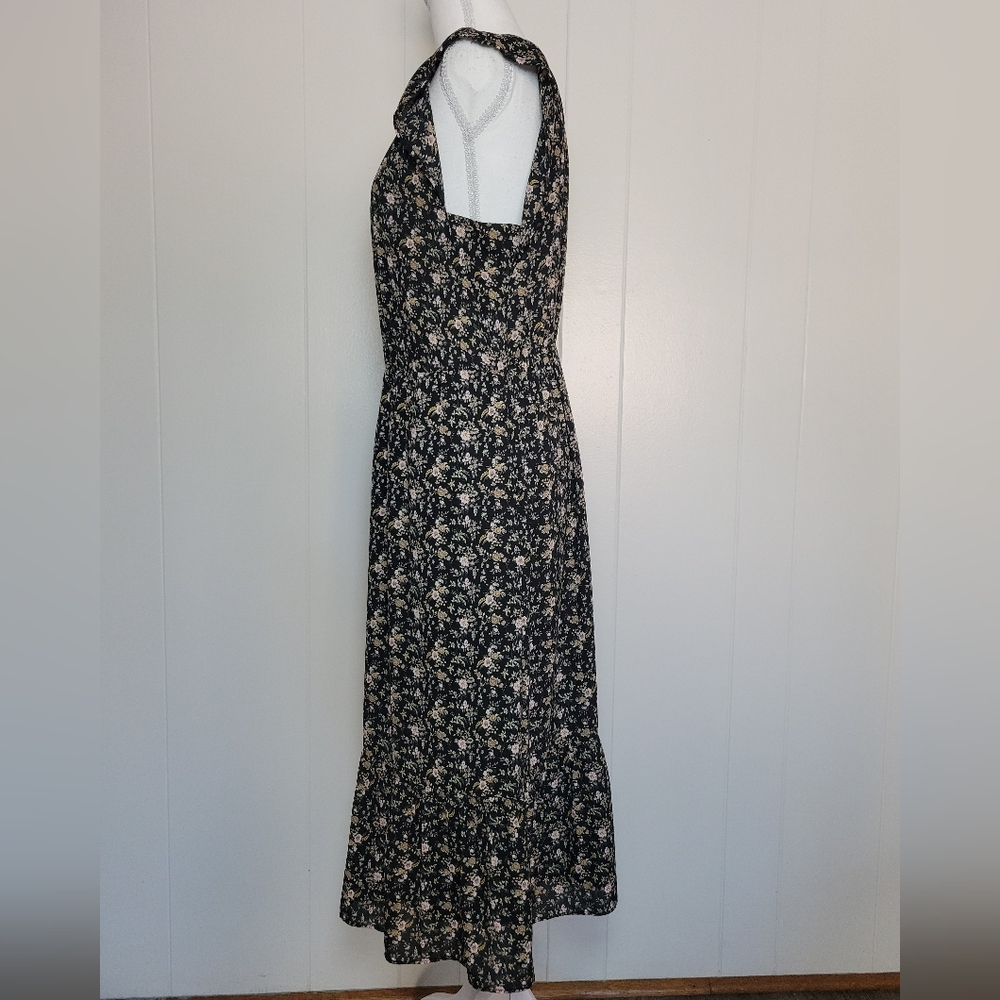 J. Crew Black Floral Midi Dress - Picture 8 of 12